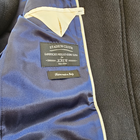 New! J. Crew Sz 4 Toscana Black Coat Italian Stadium-cloth Wool blend Womens NWT - Picture 8 of 16